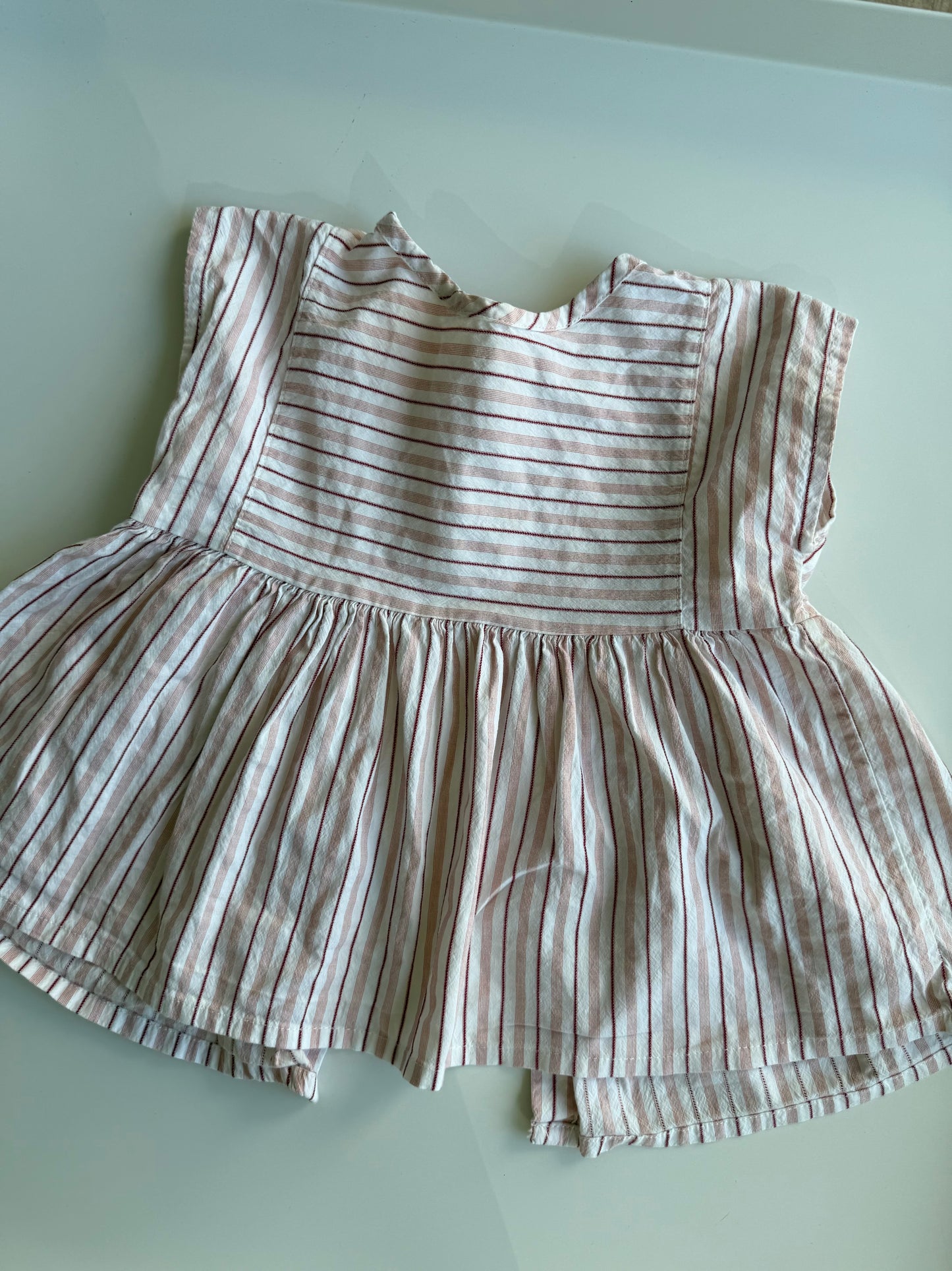 1+ in the family Kleid Tunika Leinen apricot weiß 80