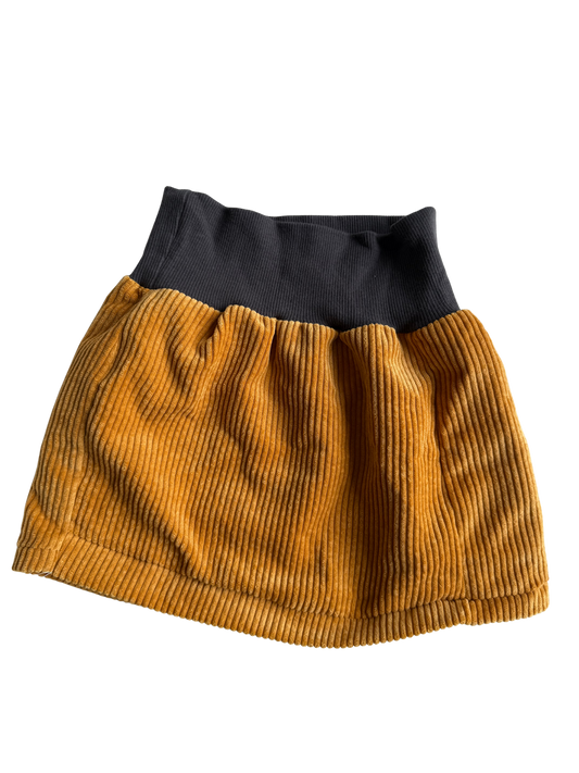 HANDMADE Rock Kord Senfgelb grau  92/98