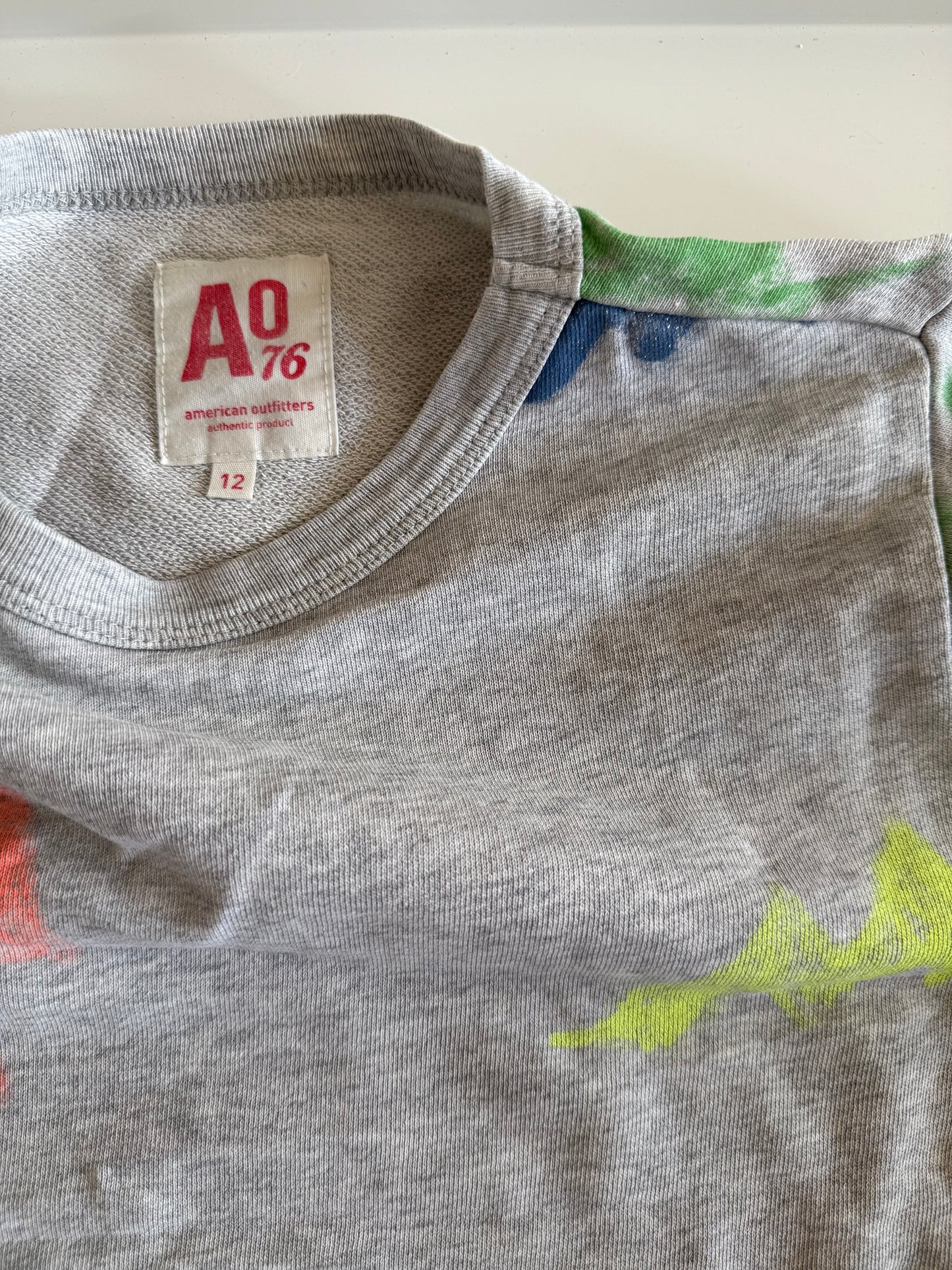 AO76 Sweatshirt grau bunt 152