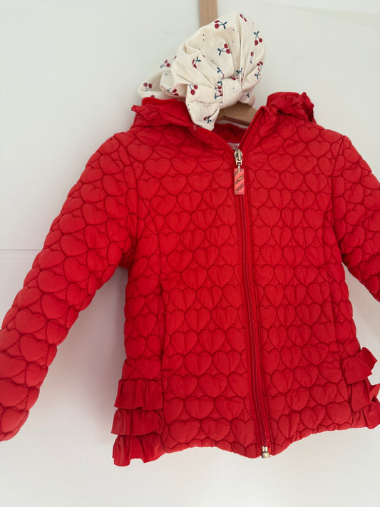 BILLIEBLUSH Übergangsjacke Herzen rot 98/104