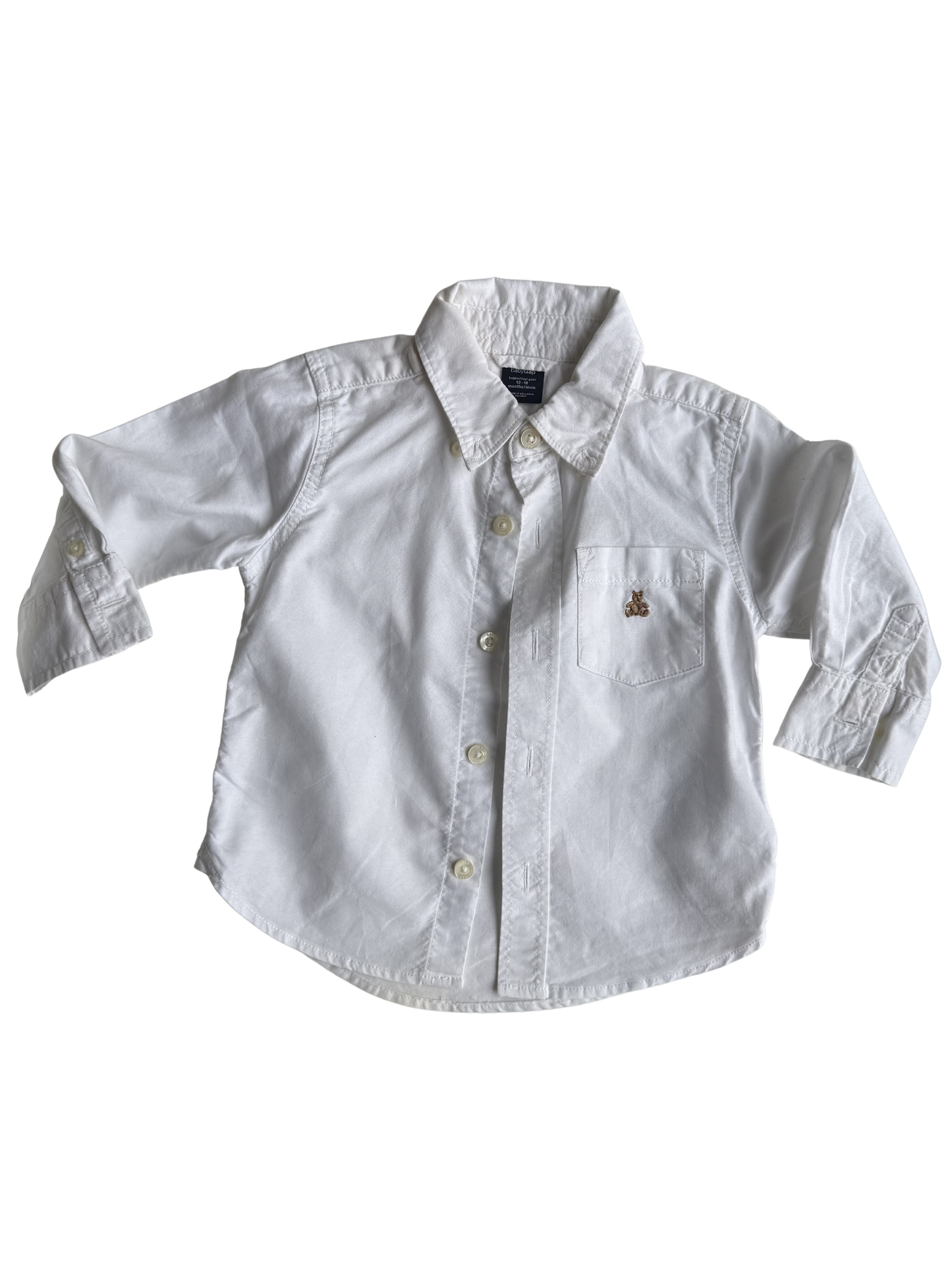 GAP Hemd Oxford Bärchen weiß 80/86