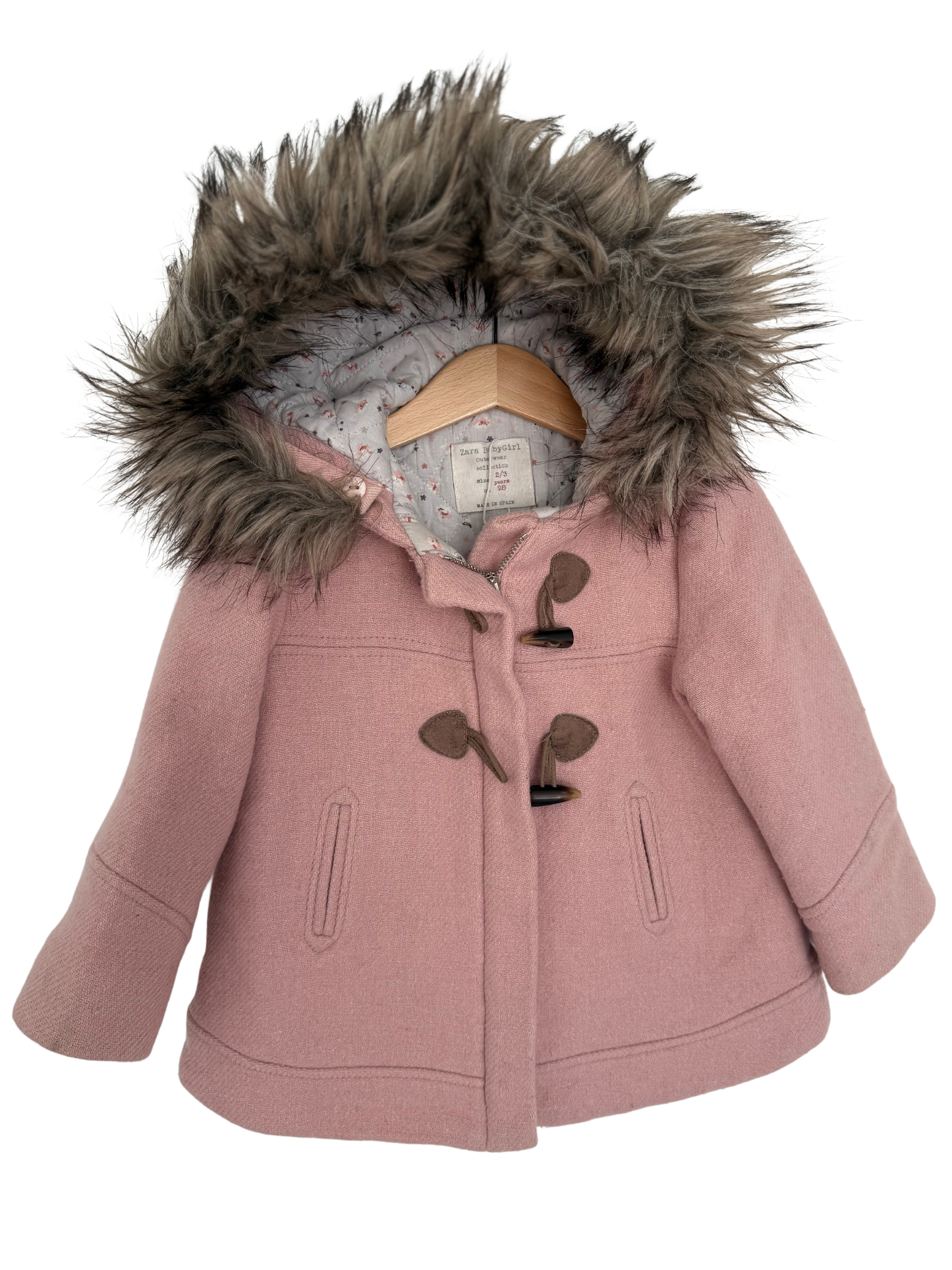 ZARA Jacke Dufflecoat rosa 98