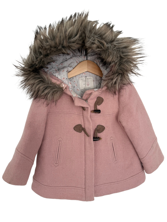 ZARA Jacke Dufflecoat rosa 98