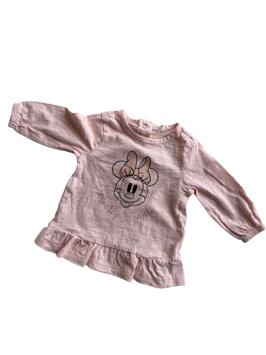 ORCHESTRA Langarmshirt rosa Minnie Maus 56/62