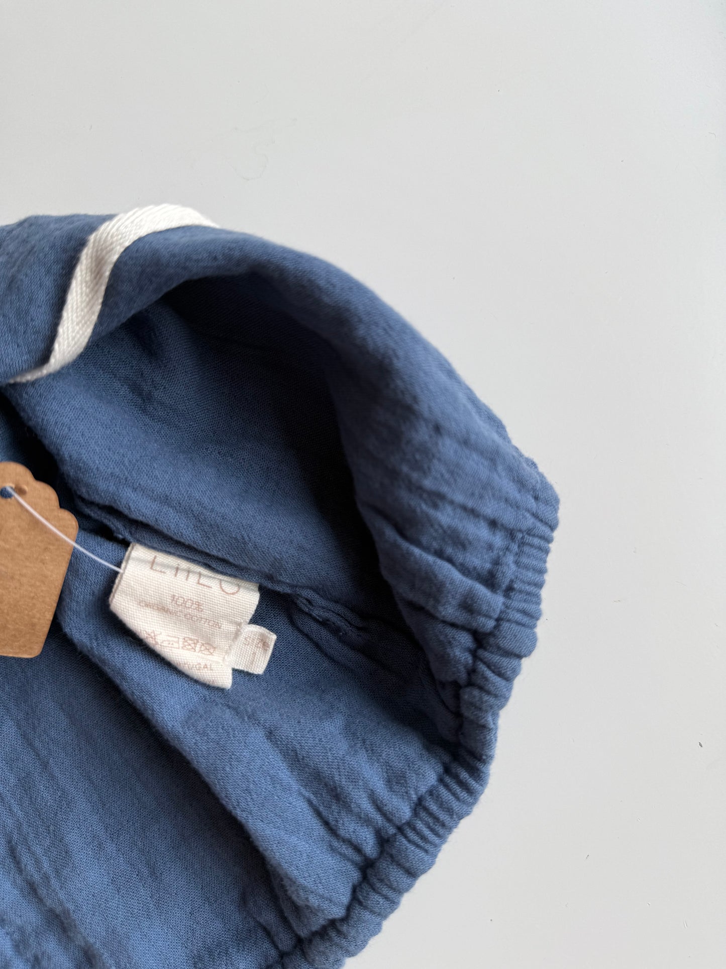 LIILU Mütze Musselin blau 74/80