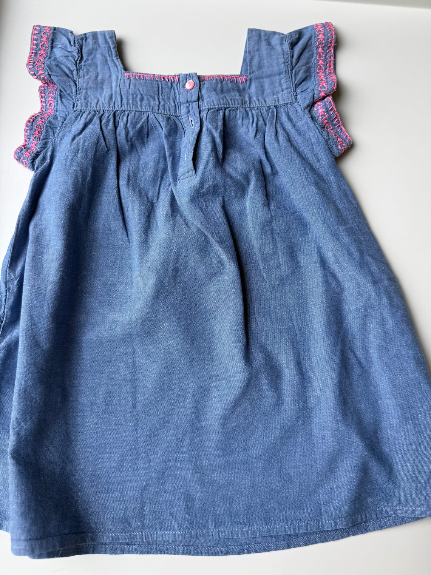 H&M Sommerkleid blau rosa 92