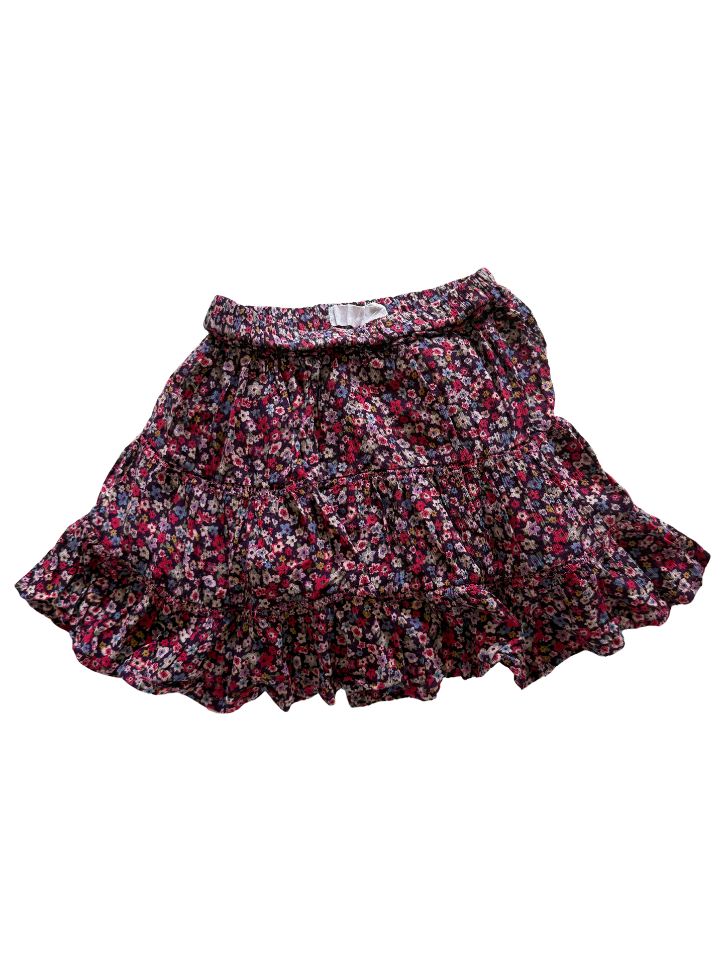 ZARA Rock Streublumen Burgund bunt rot 104