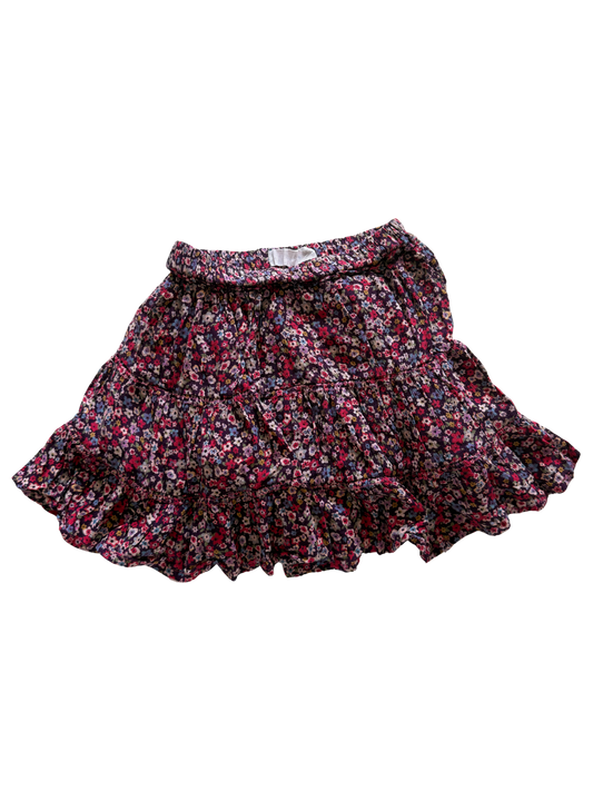 ZARA Rock Streublumen Burgund bunt rot 104