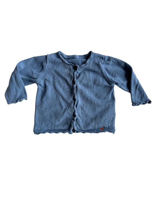 MARKS & SPENCER Strickjacke Taubenblau Marienkäfer 74