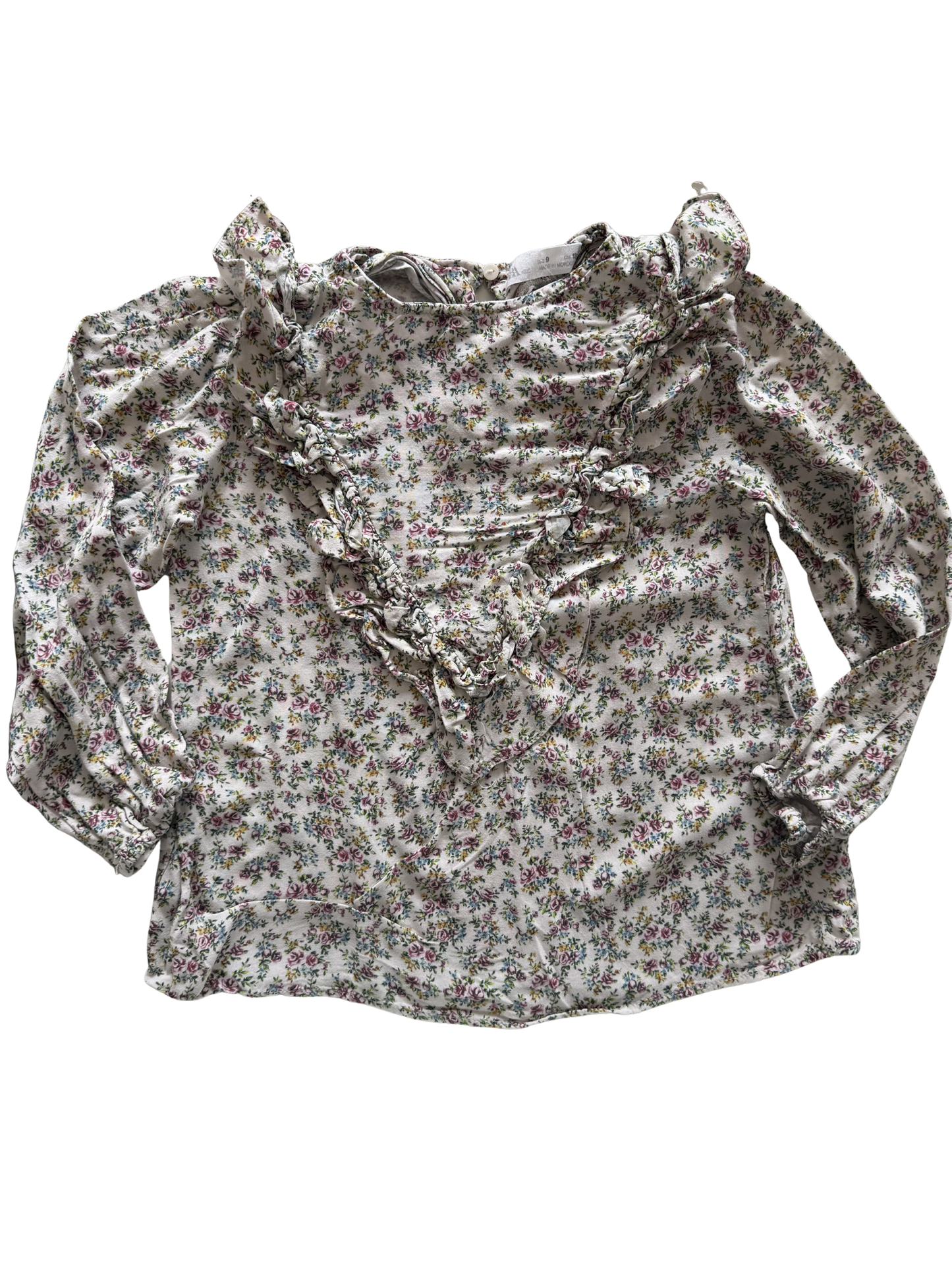 ZARA Bluse Streublumen 134