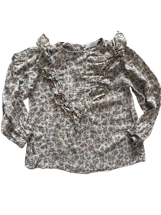 ZARA Bluse Streublumen 134