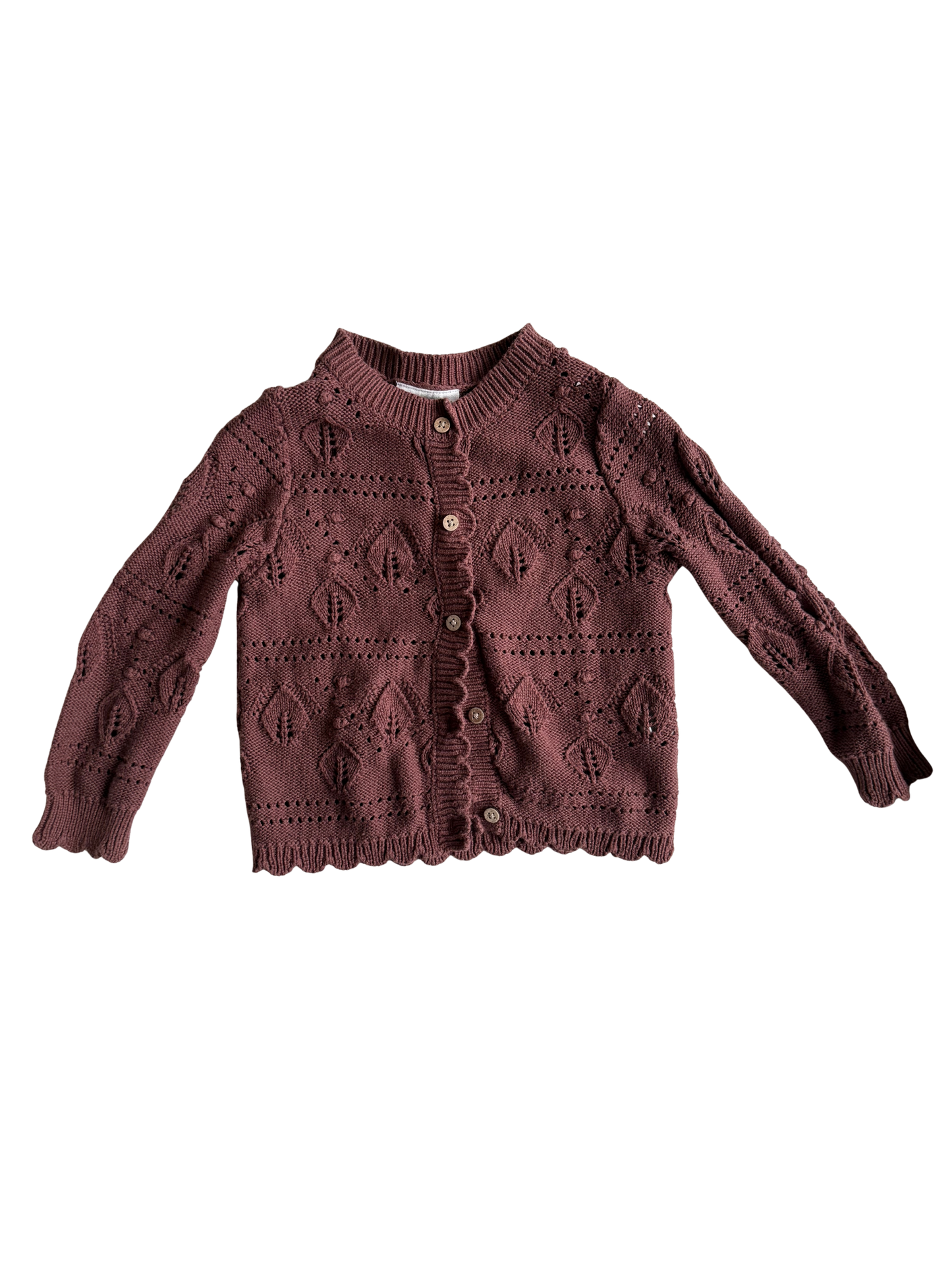 TOPOMINI Strickjacke Burgunder braun lila 80