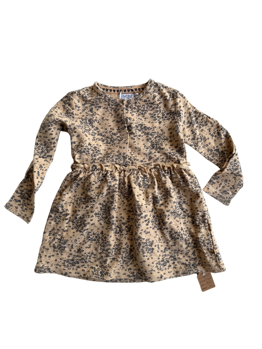 DIRKJE Kleid beige blau Blumen 86