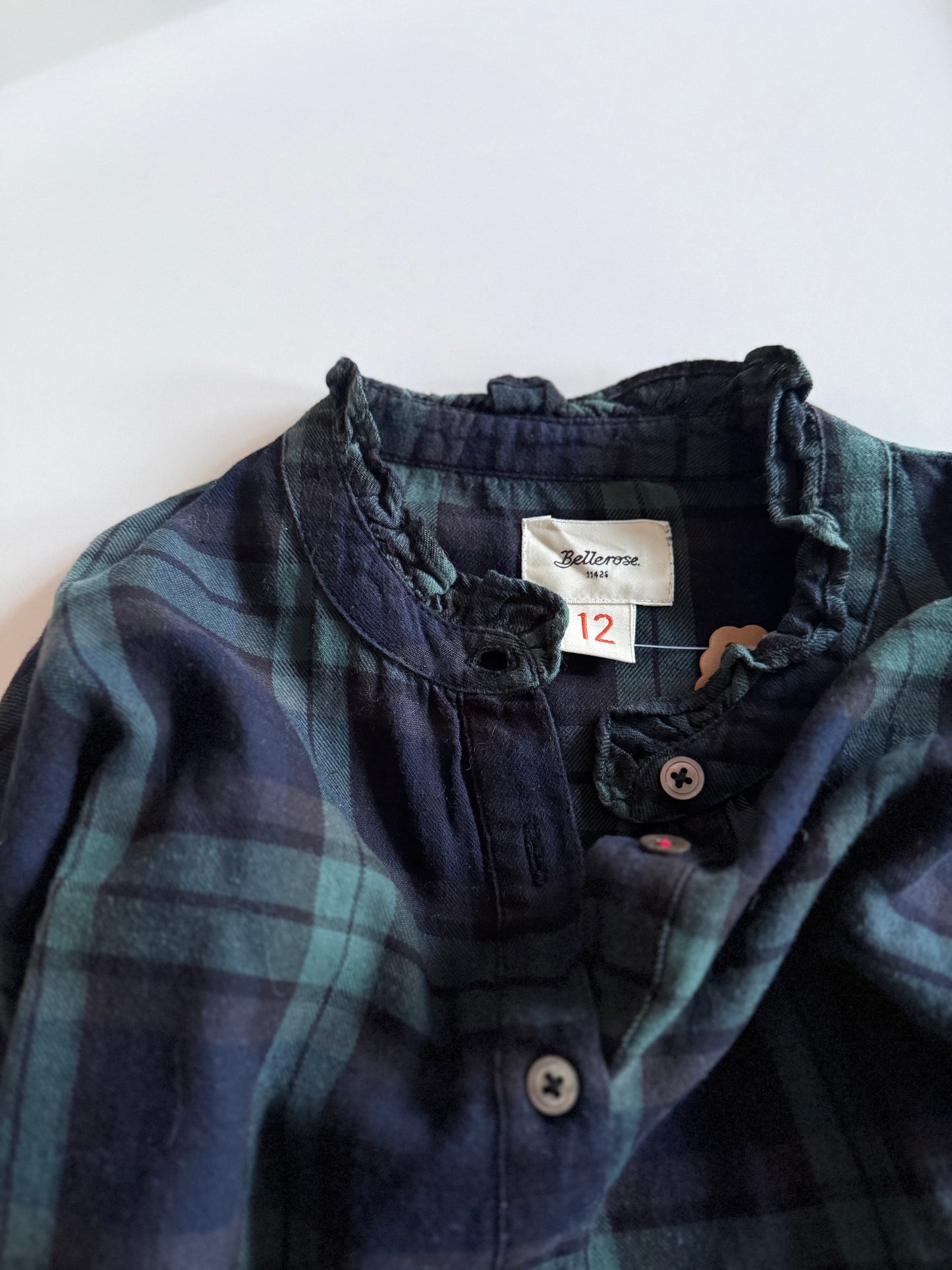 BELLEROSE Kleid Karo Flanell grün 152