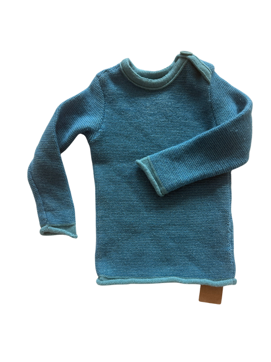 DISANA Pullover Türkis Schurwolle 62/68