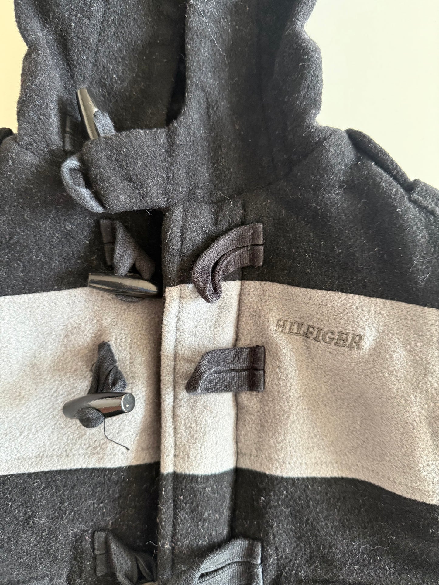 TOMMY HILFIGER Jacke Dufflecoat grau schwarz 74