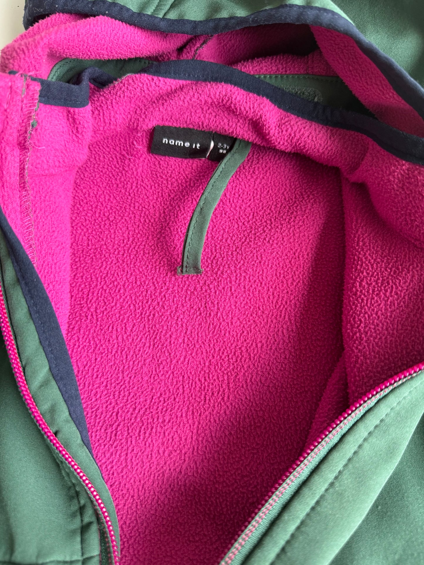 NAME IT Softshell Regenjacke grün pink 98