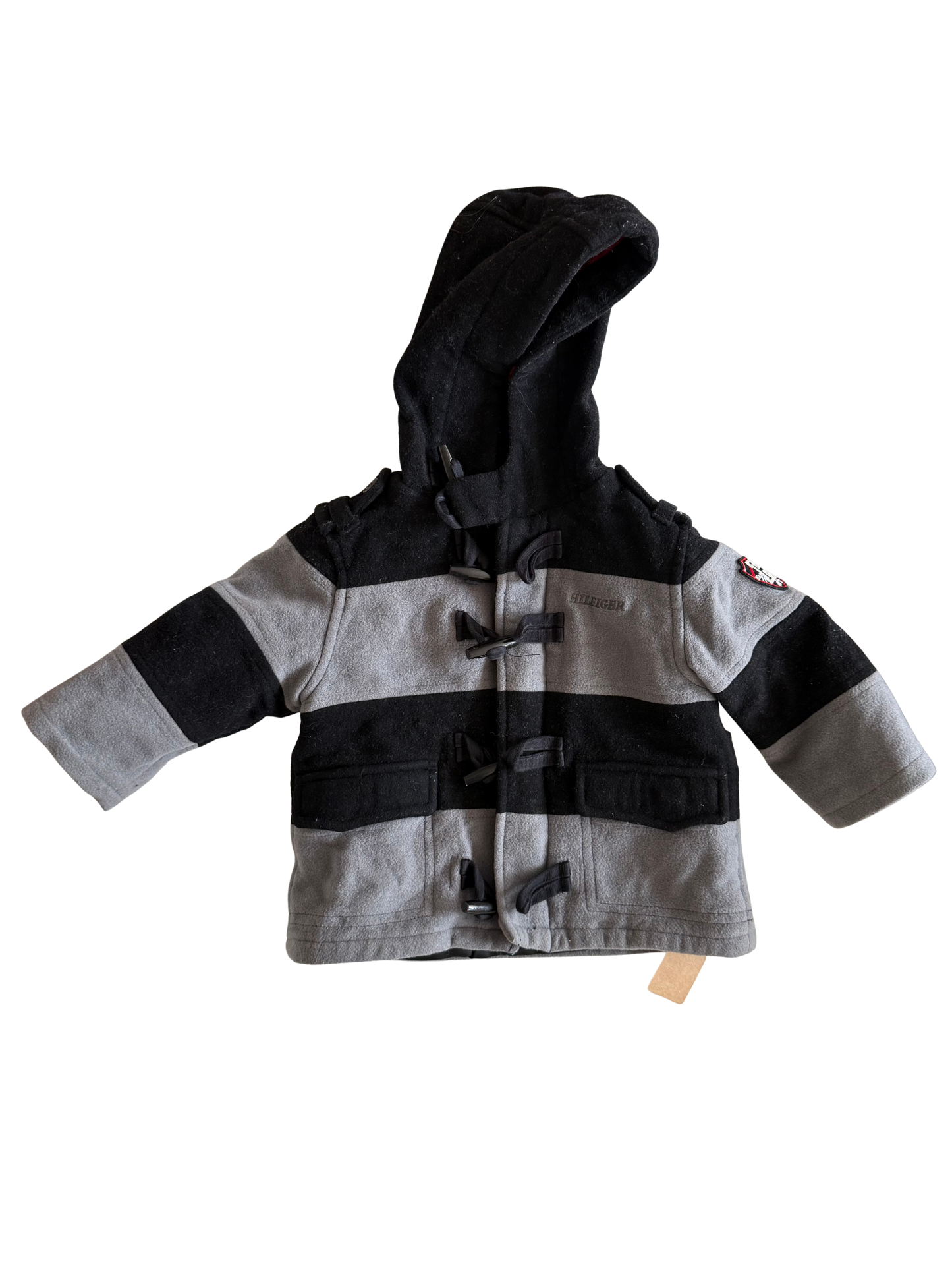 TOMMY HILFIGER Jacke Dufflecoat grau schwarz 74