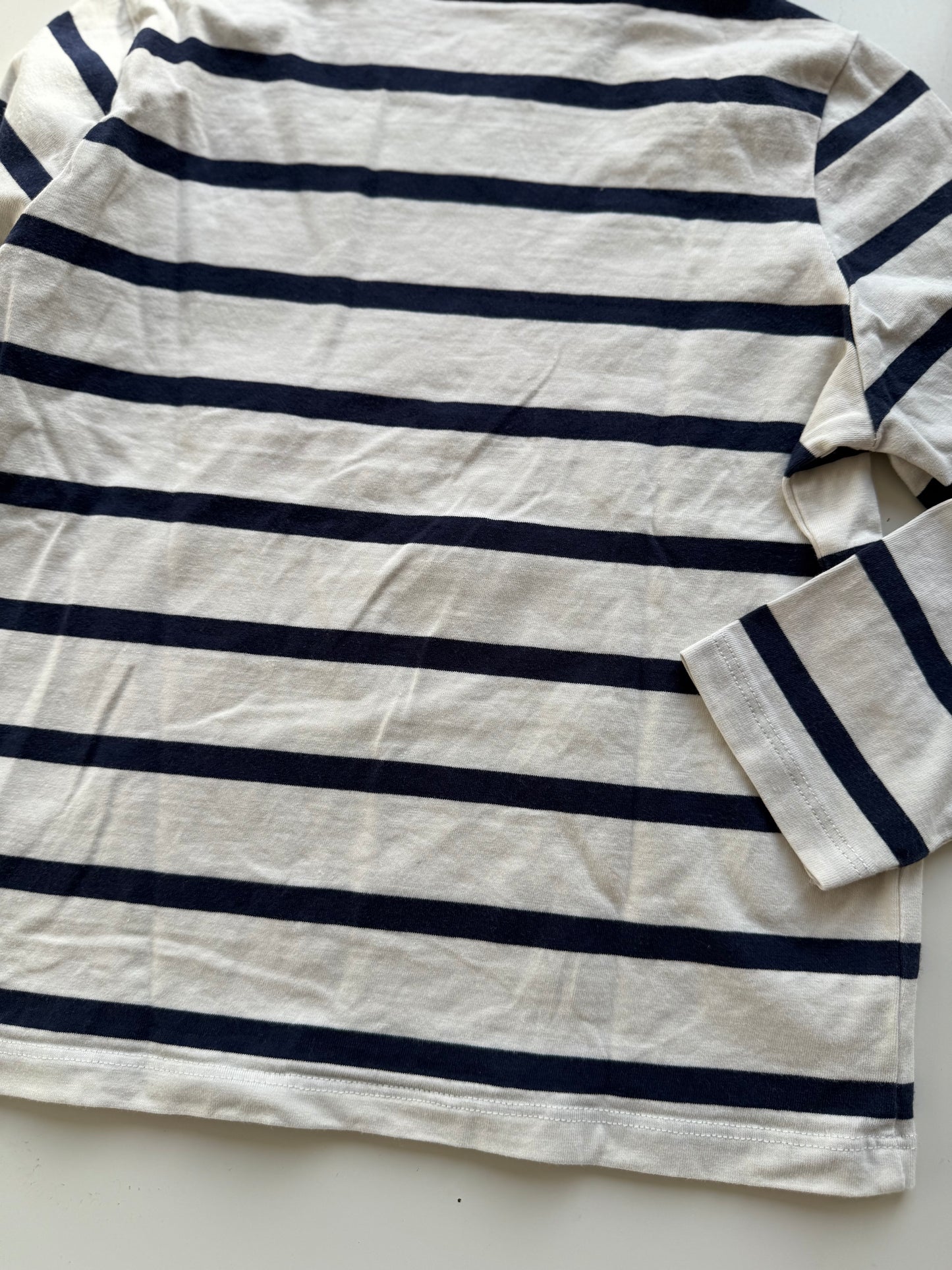 TCHIBO Langarmshirt weiß blau 110/116