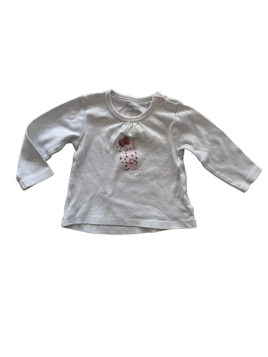 Staccato Langarmshirt weiß Leopoard 68