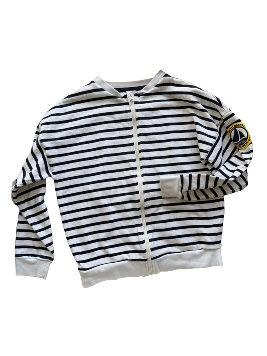 PETIT BATEAU Strickjacke blau weiß 140