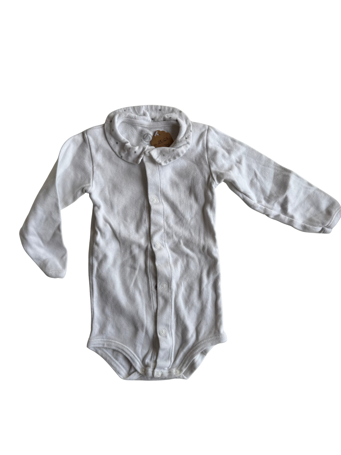 PETIT BATEAU Body langarm Kragen weiß 74