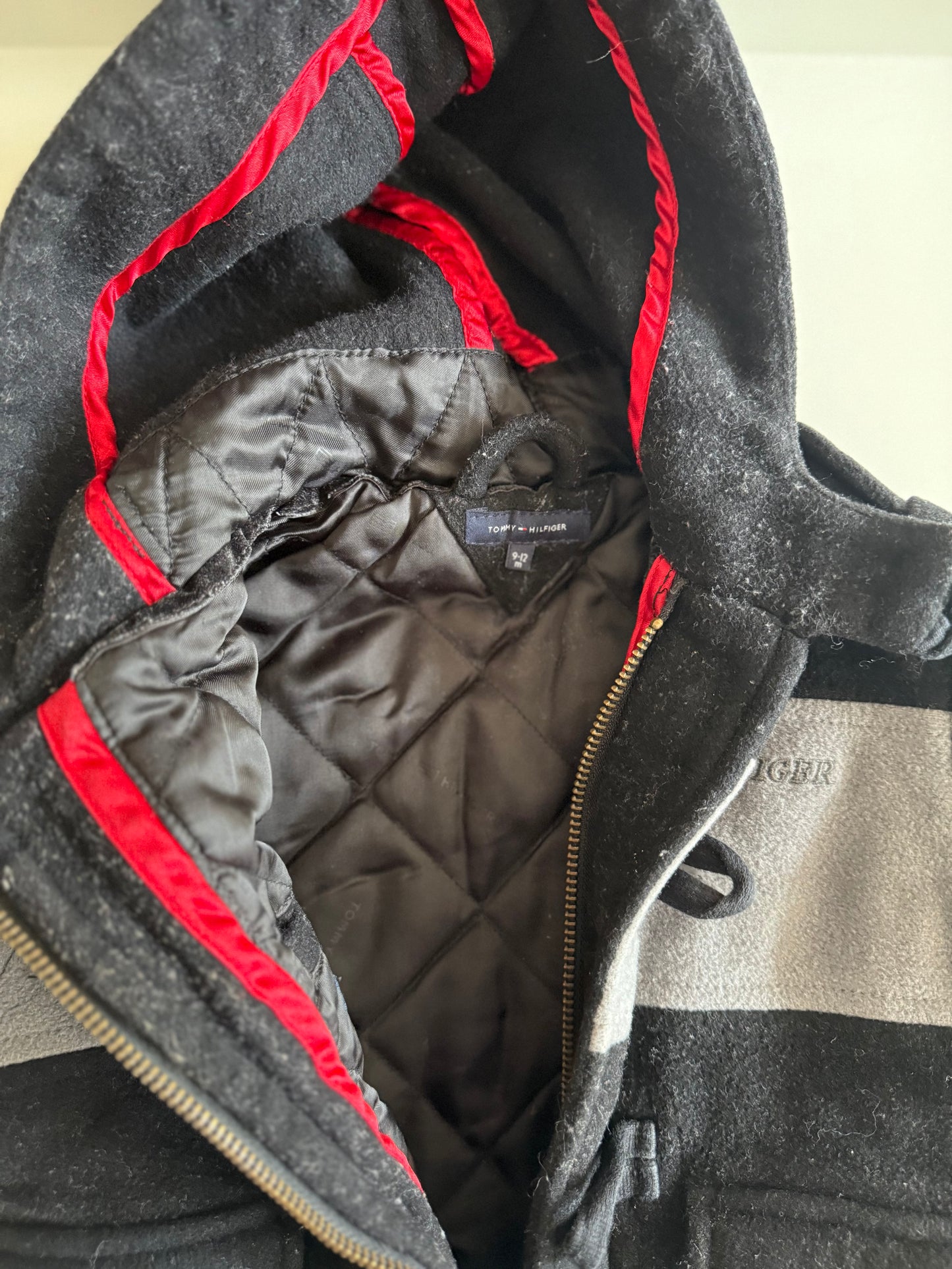 TOMMY HILFIGER Jacke Dufflecoat grau schwarz 74