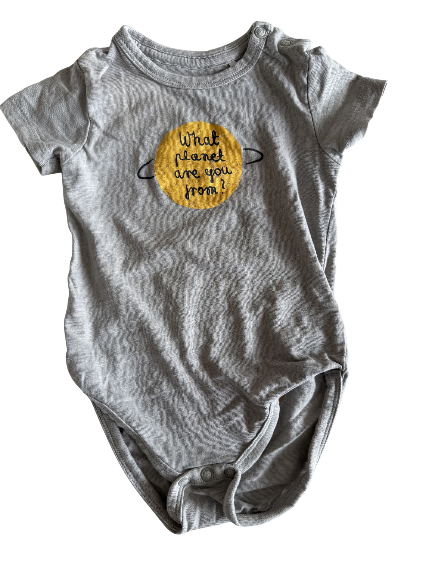 RESERVED Body kurzarm grau planet 68