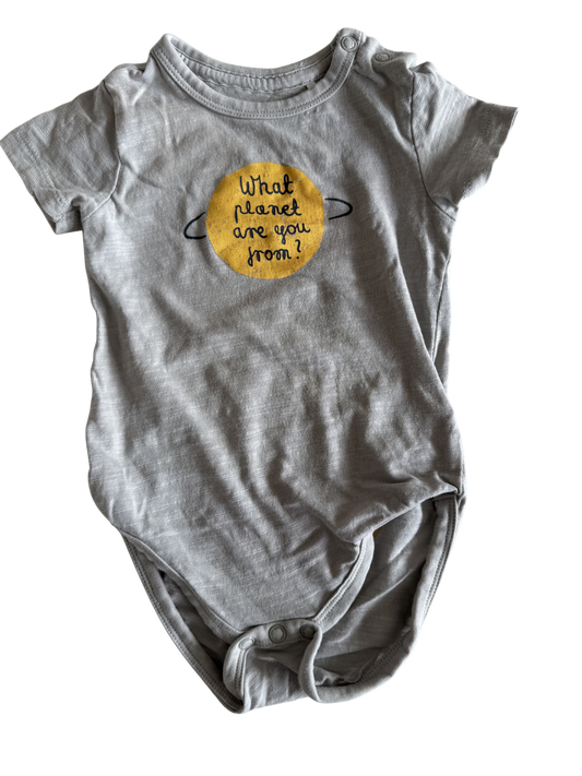 RESERVED Body kurzarm grau planet 68