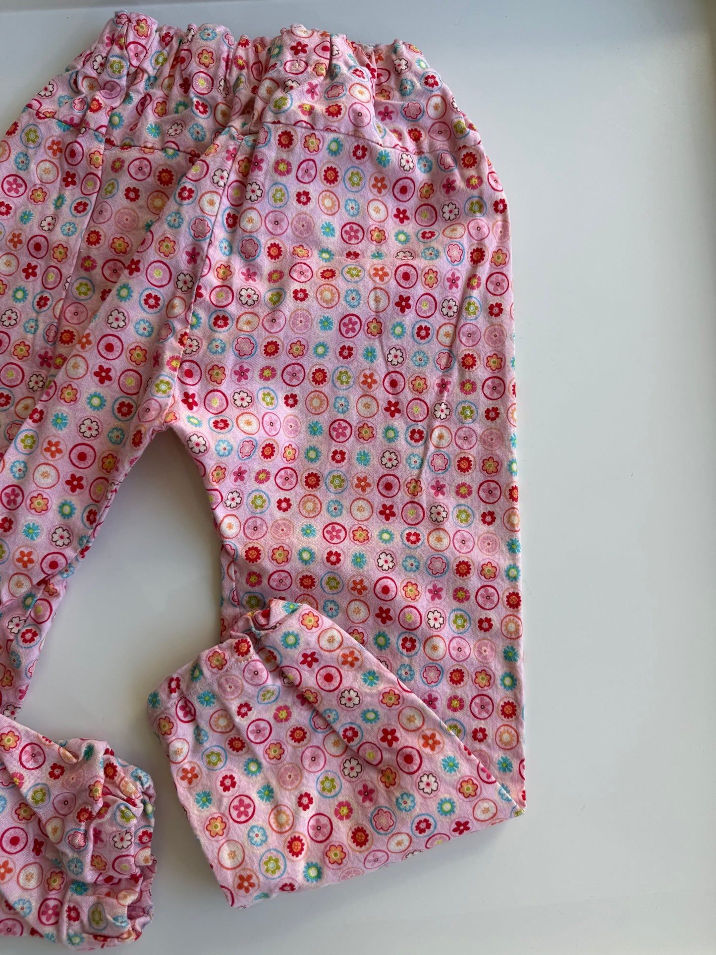 HANDMADE Hose kunterbunt pink 110/116