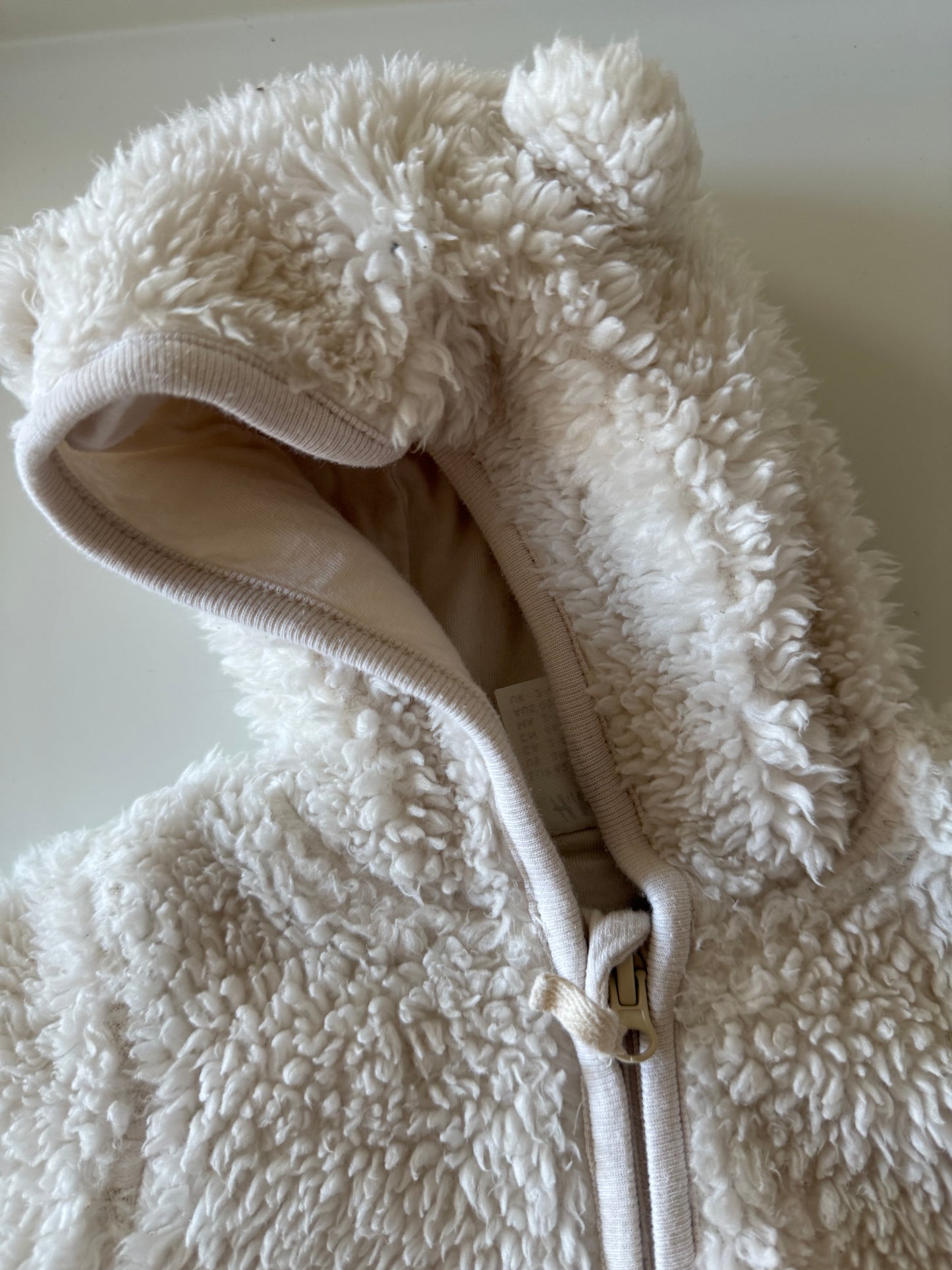 H&M Teddyjacke wollweiß 62