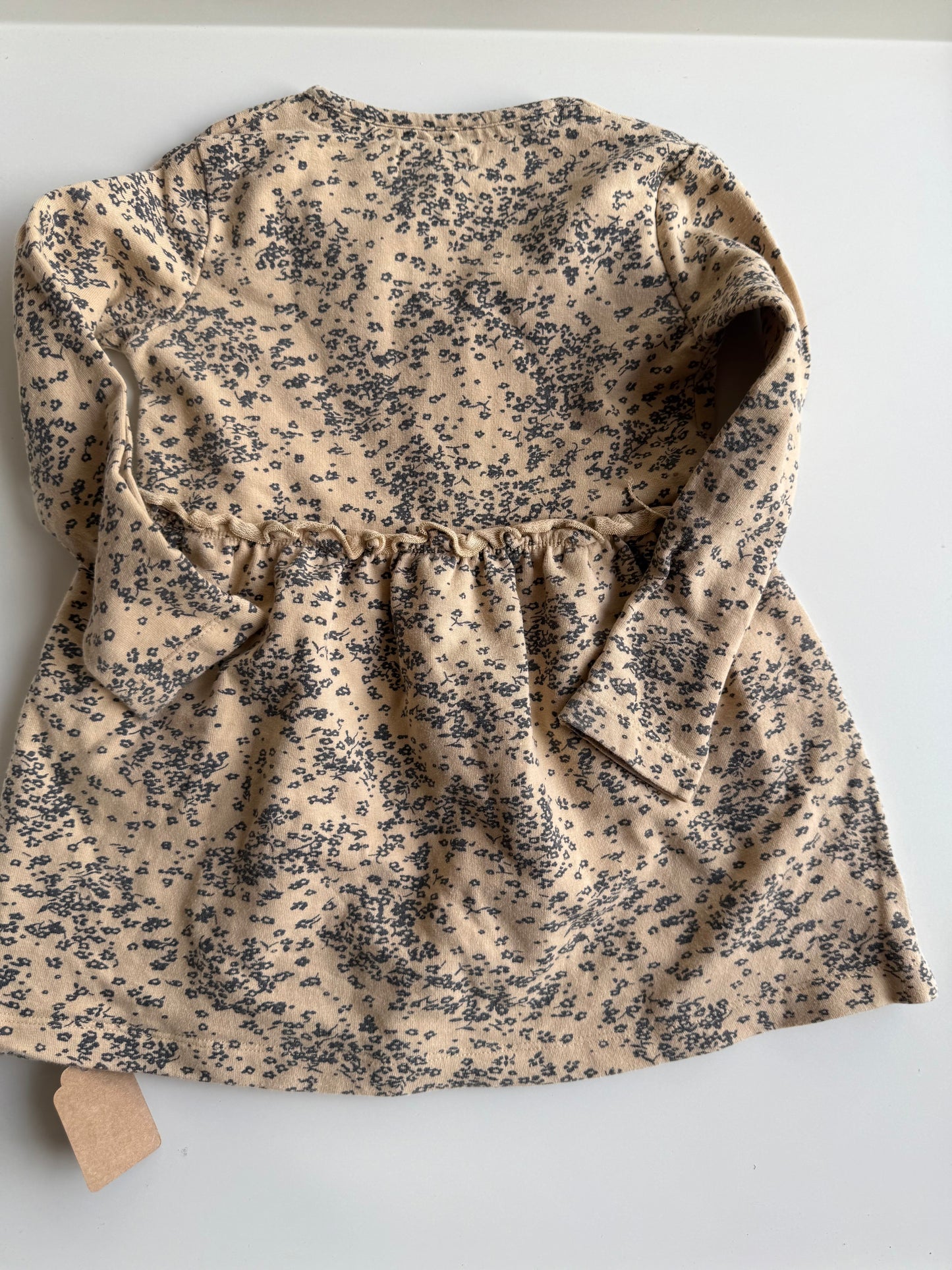DIRKJE Kleid beige blau Blumen 86