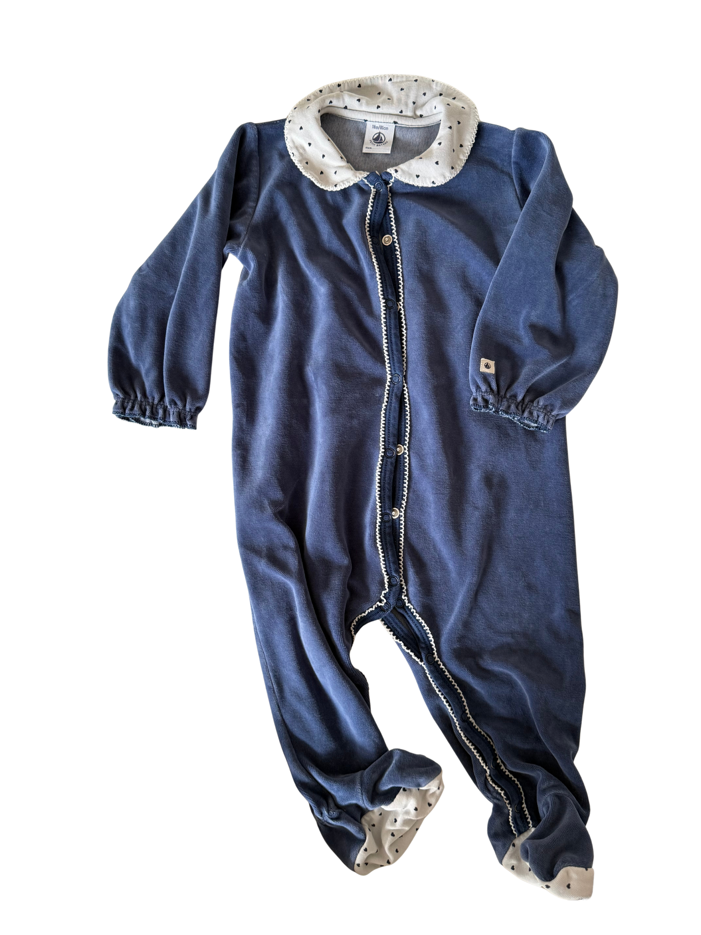 PETIT BATEAU Strampler dunkelblau Nicki 80/86