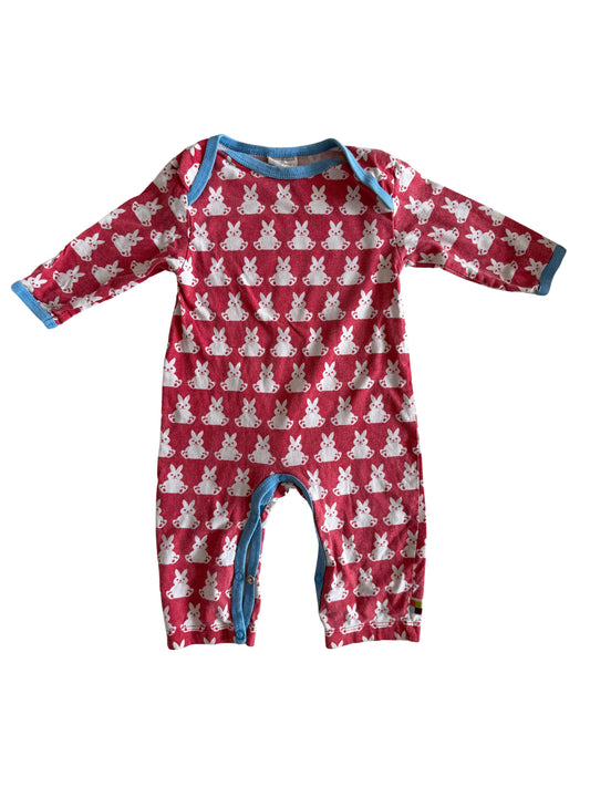 LOUD + PROUD Strampler rot weiß blau Hasen 62/68