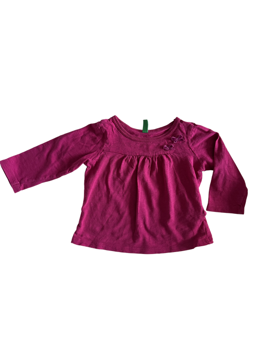 BENETTON Langarmshirt pink 74