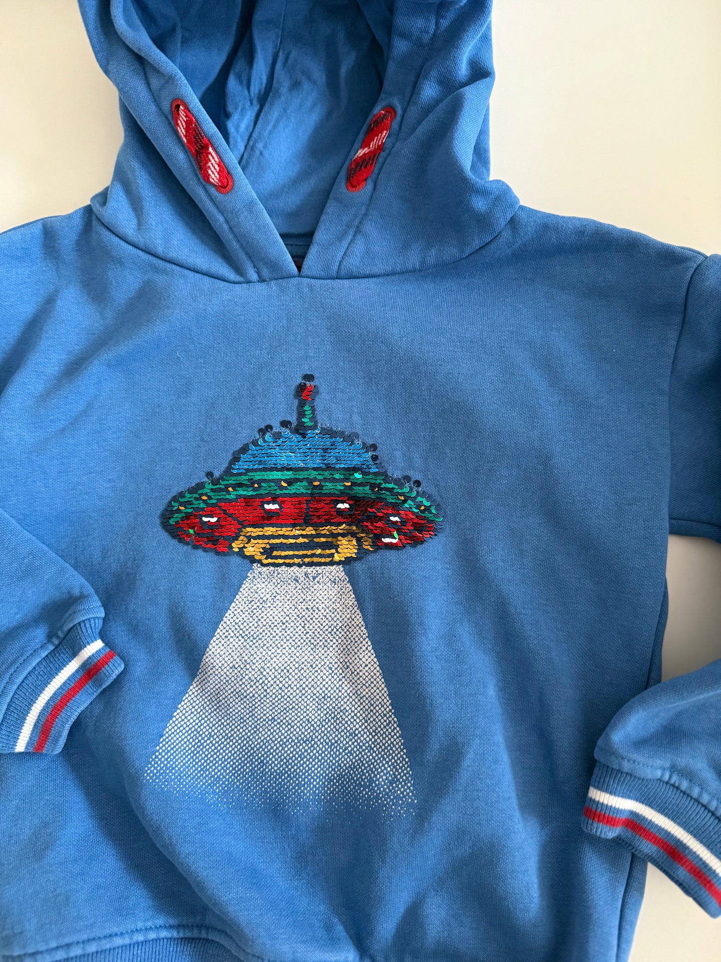 SERGENT MAJOR Sweatshirt Ufo Pailletten blau 110