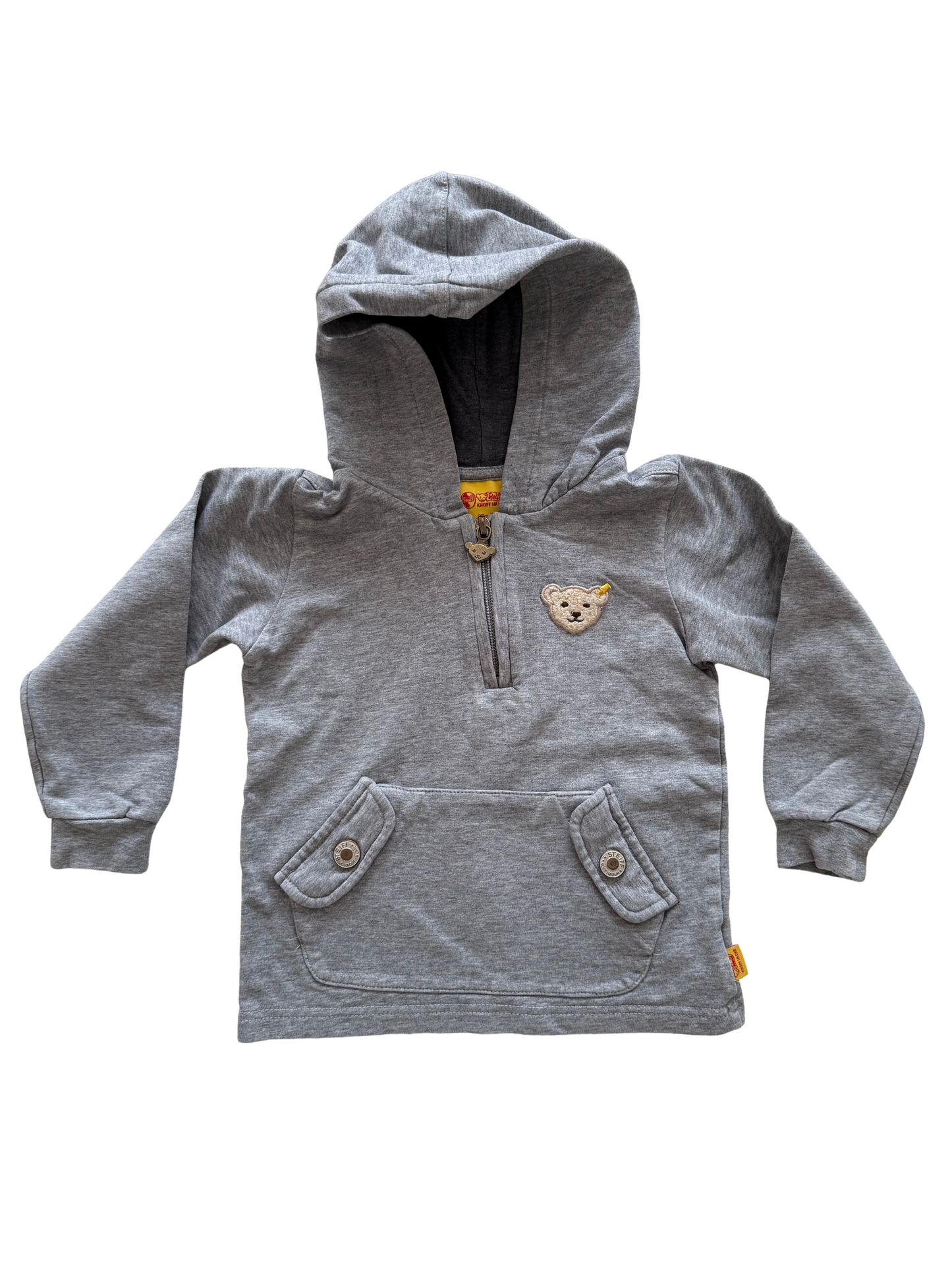 STEIFF Kapuzenpullover grau Bärchen 92