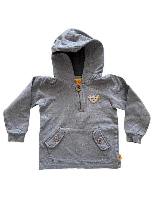 STEIFF Kapuzenpullover grau Bärchen 92