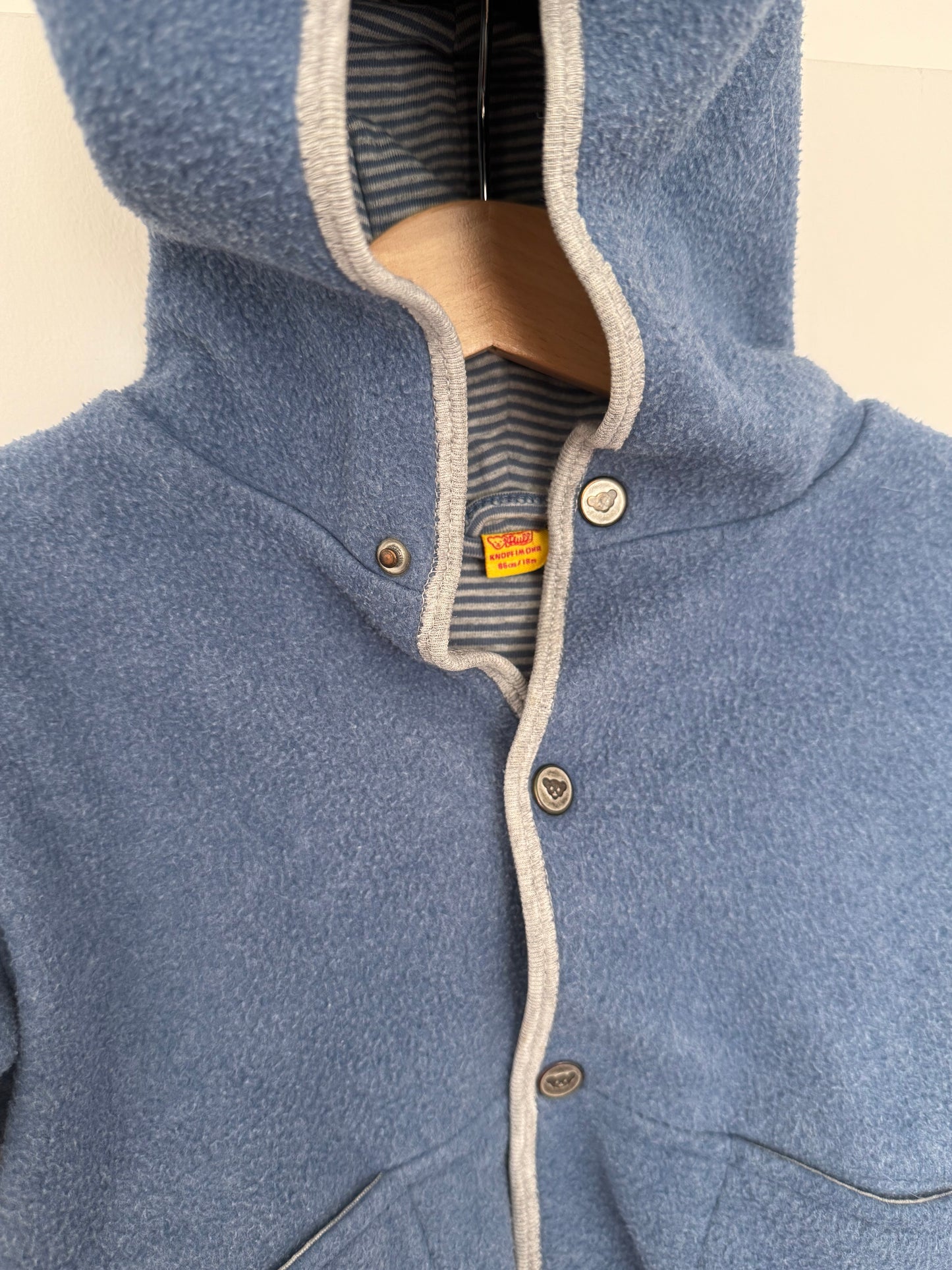 STEIFF Fleecejacke Taubenblau 86