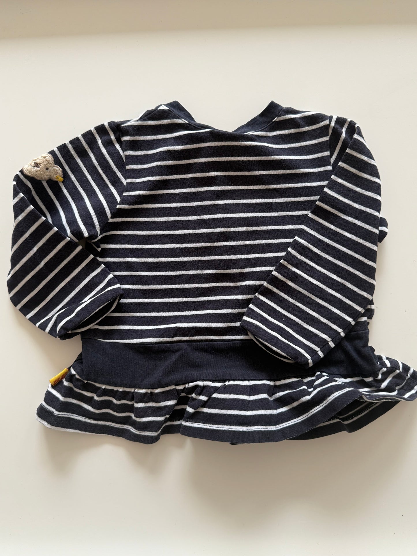 STEIFF Langarmshirt Blau weiß gestreift 86