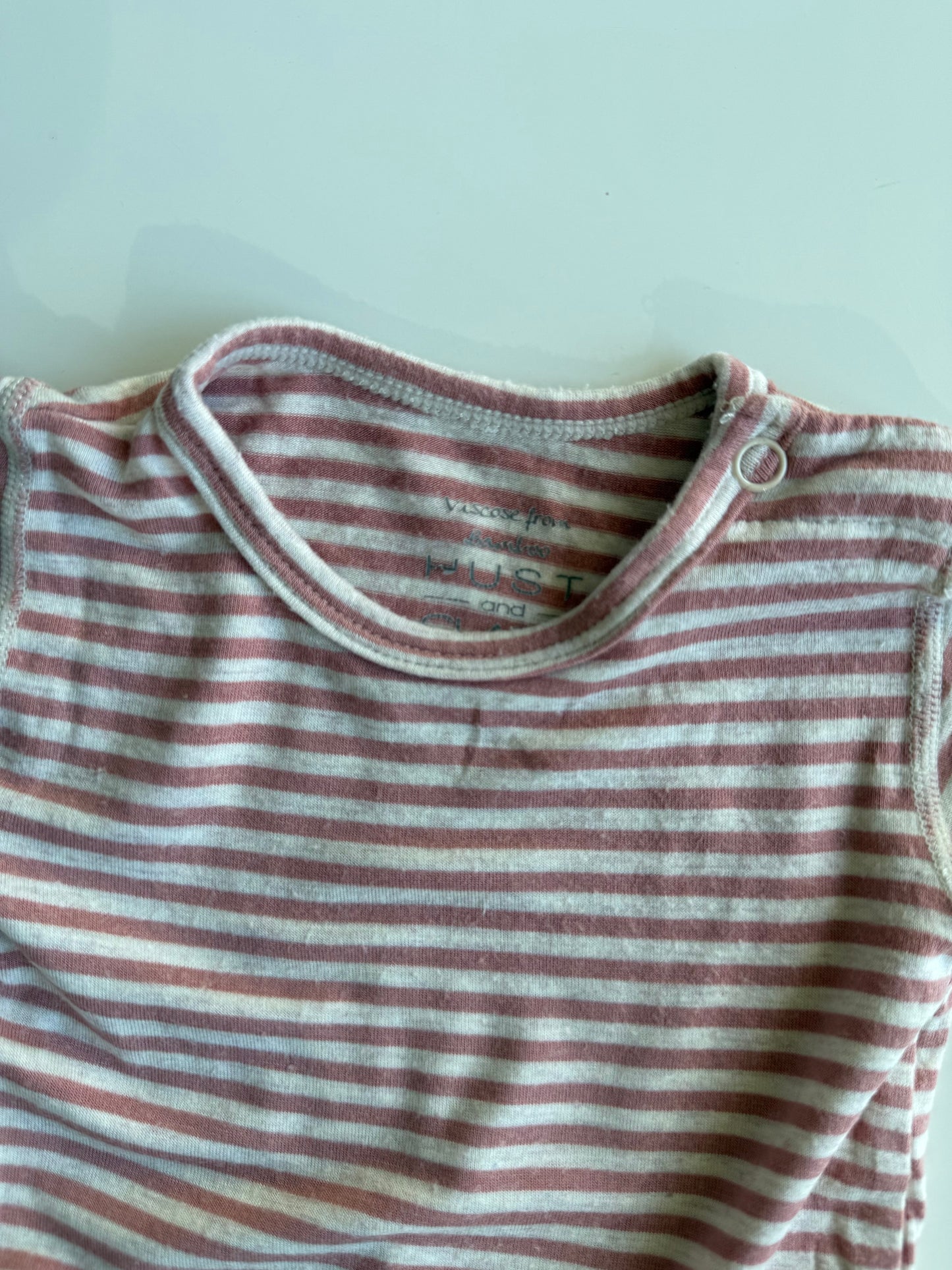 HUST & CLAIRE Body kurzarm altrosa weiß 56
