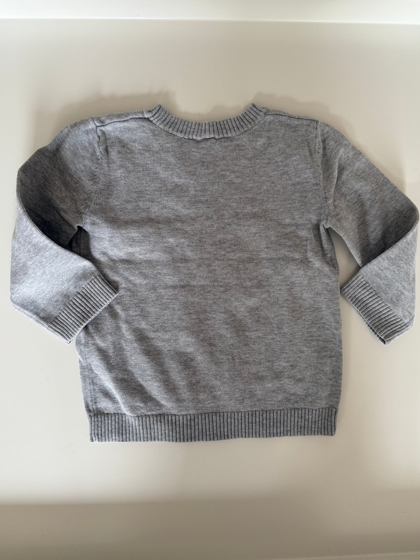 BENETTON Pullover grau Strick 80