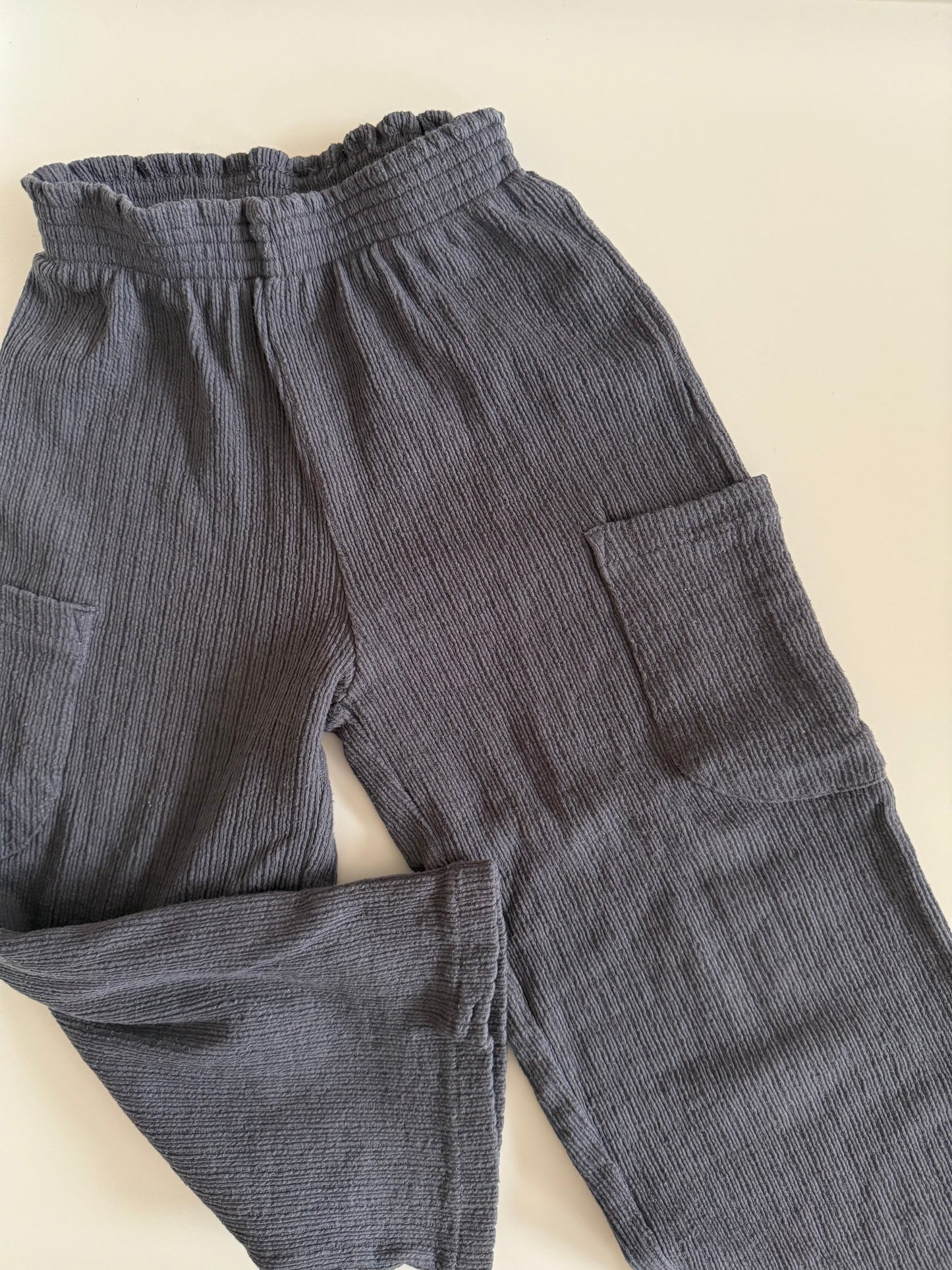 ZARA Hose Coulotte Wideleg dunkelgrau 104