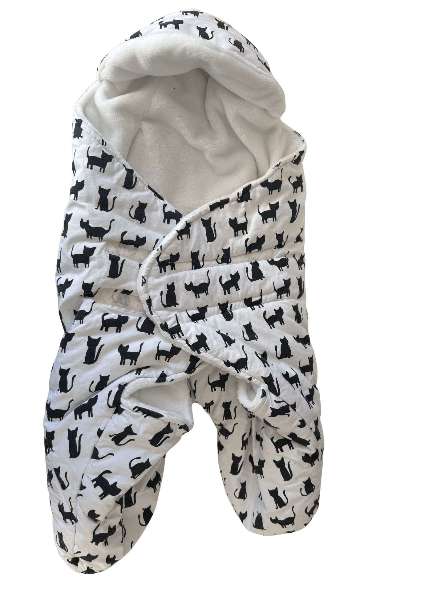 TRIXIE Fußsack Babyschale weiß schwarz Katzen