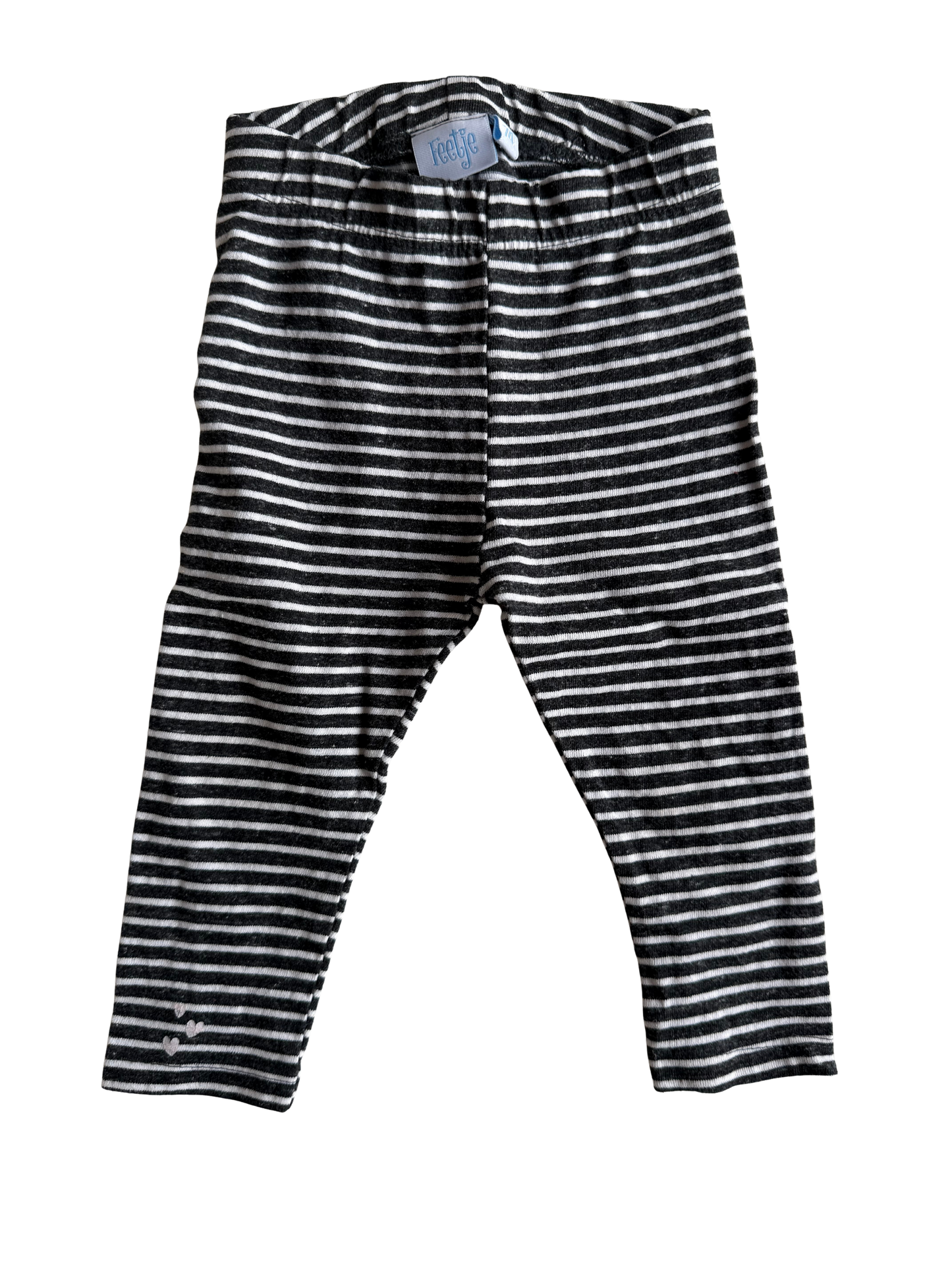 FEETJE Leggings dunkelgrau weiß gestreift 74