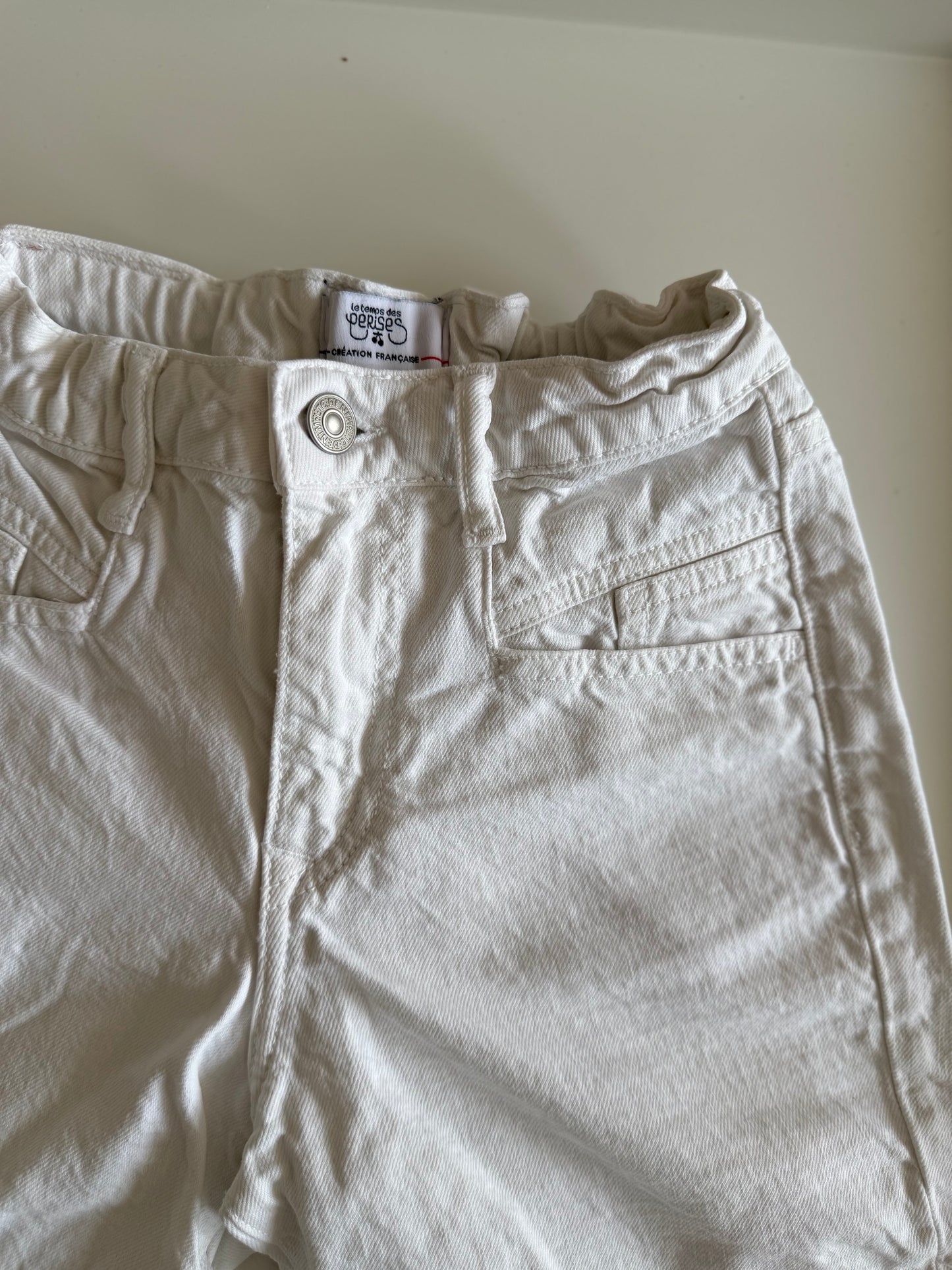 LE TEMPS DES CERISES Shorts kurze Hose Bermuda Jeans weiß 140