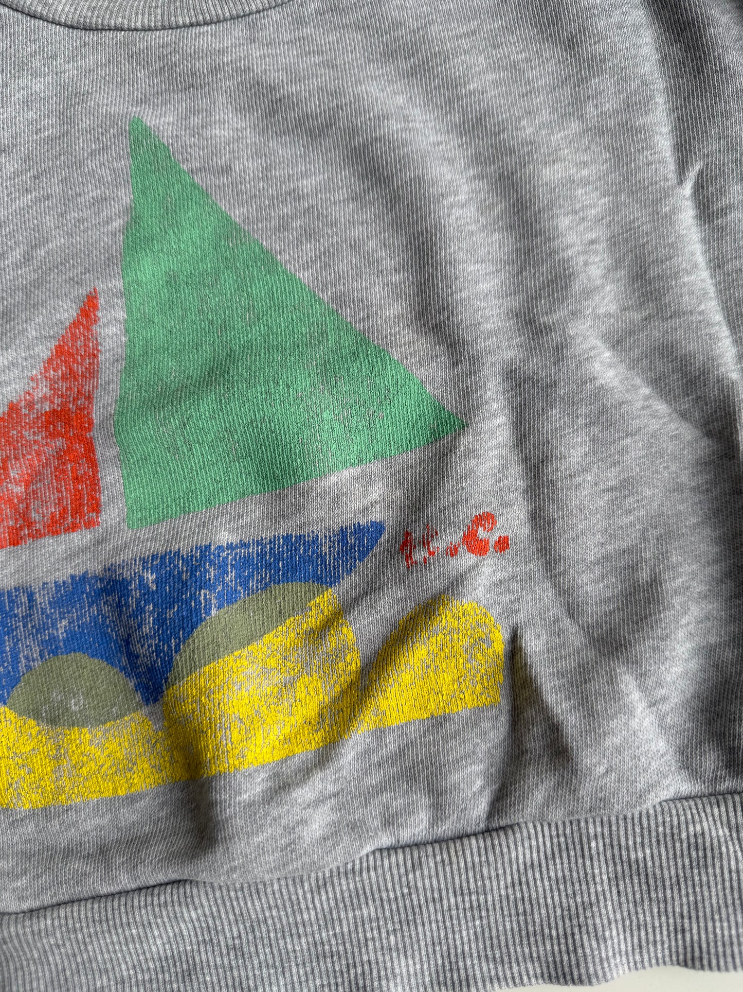 BOBO CHOSES Sweatshirt Segelboot grau 92