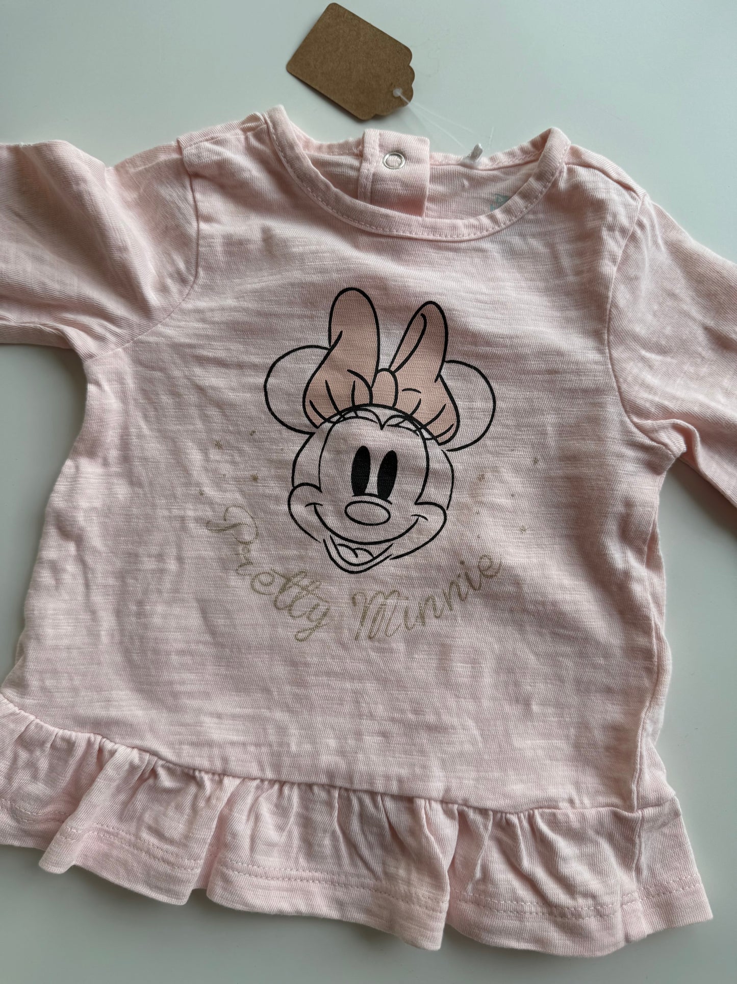 ORCHESTRA Langarmshirt rosa Minnie Maus 56/62