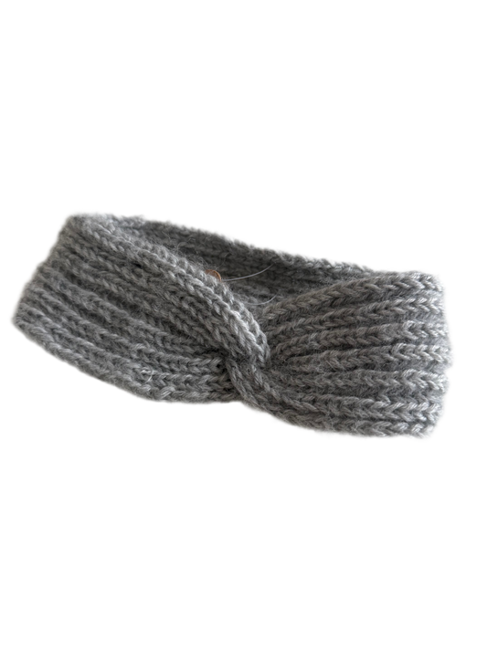 NONAME Stirnband Strick grau 74