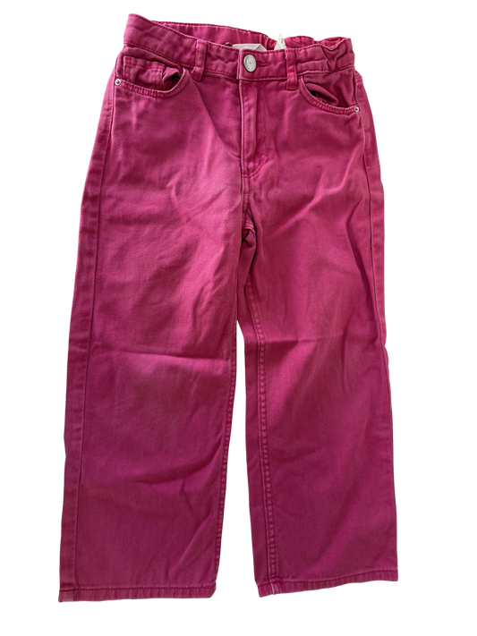 H&M Jeans wideleg pink 110